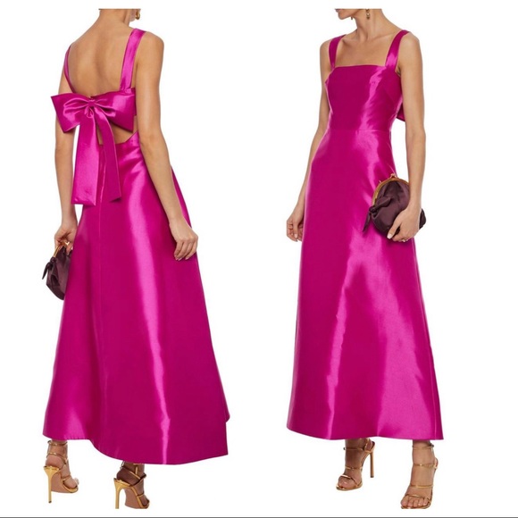 bliss monique lhuillier bow back satin ball gown